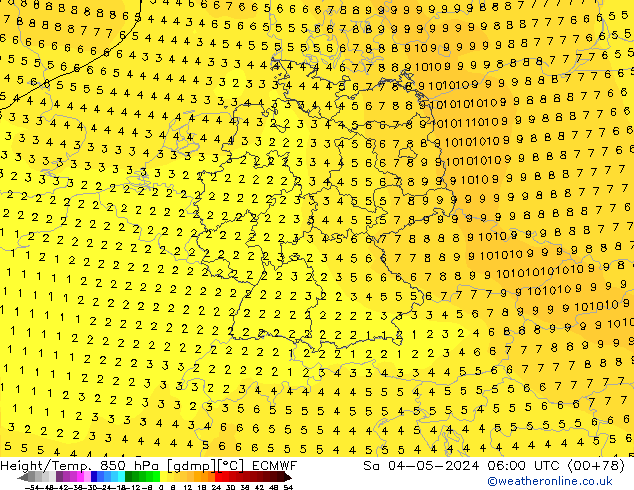 Z500/Rain (+SLP)/Z850 ECMWF So 04.05.2024 06 UTC