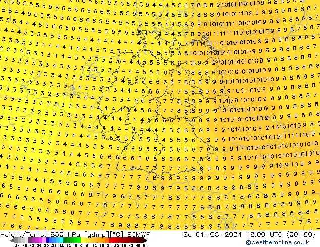 Z500/Rain (+SLP)/Z850 ECMWF Sa 04.05.2024 18 UTC