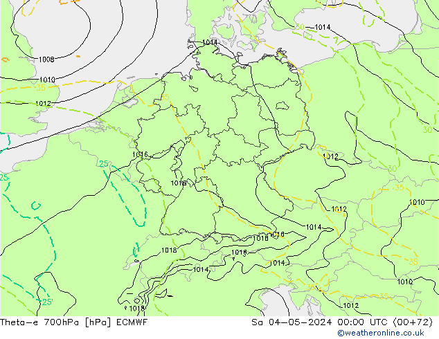 Theta-e 700hPa ECMWF So 04.05.2024 00 UTC