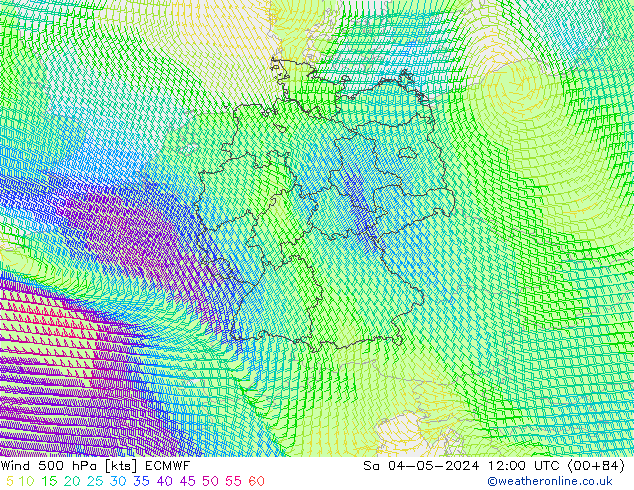 Wind 500 hPa ECMWF So 04.05.2024 12 UTC