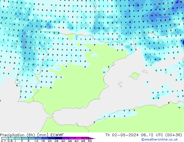 Z500/Rain (+SLP)/Z850 ECMWF чт 02.05.2024 12 UTC