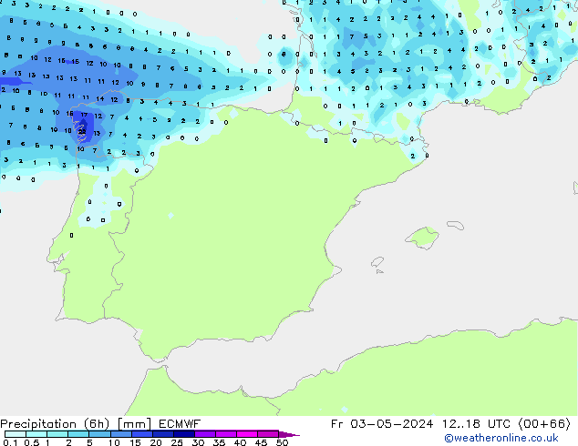 Z500/Yağmur (+YB)/Z850 ECMWF Cu 03.05.2024 18 UTC