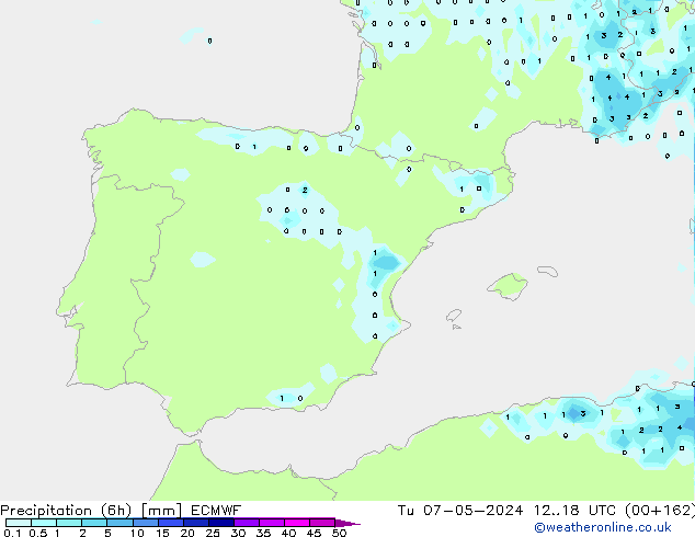 Z500/Rain (+SLP)/Z850 ECMWF Tu 07.05.2024 18 UTC