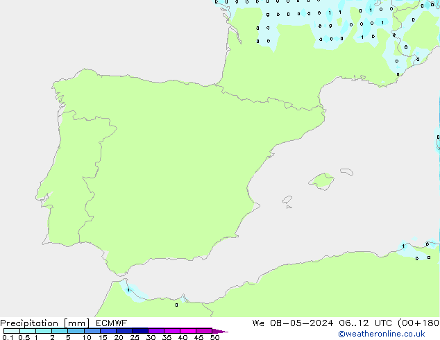 Yağış ECMWF Çar 08.05.2024 12 UTC