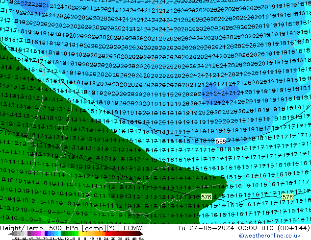 Z500/Rain (+SLP)/Z850 ECMWF mar 07.05.2024 00 UTC