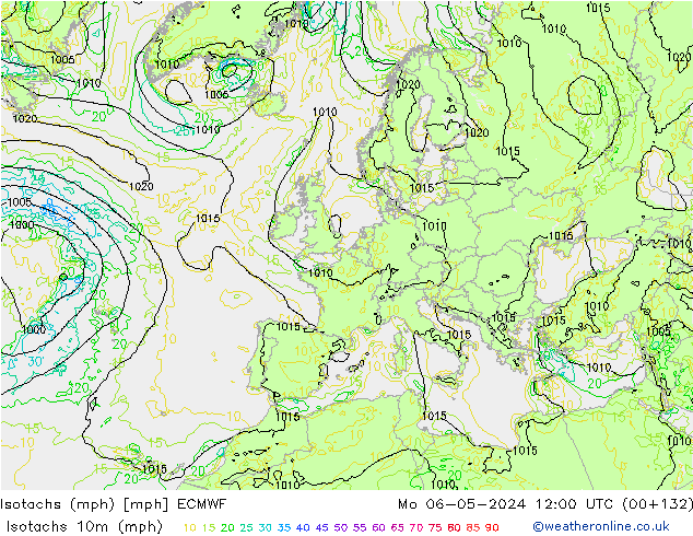 Isotachs (mph) ECMWF Seg 06.05.2024 12 UTC