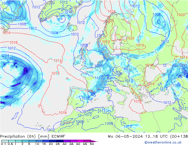 Z500/Rain (+SLP)/Z850 ECMWF Seg 06.05.2024 18 UTC