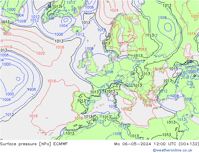 Surface pressure ECMWF Mo 06.05.2024 12 UTC