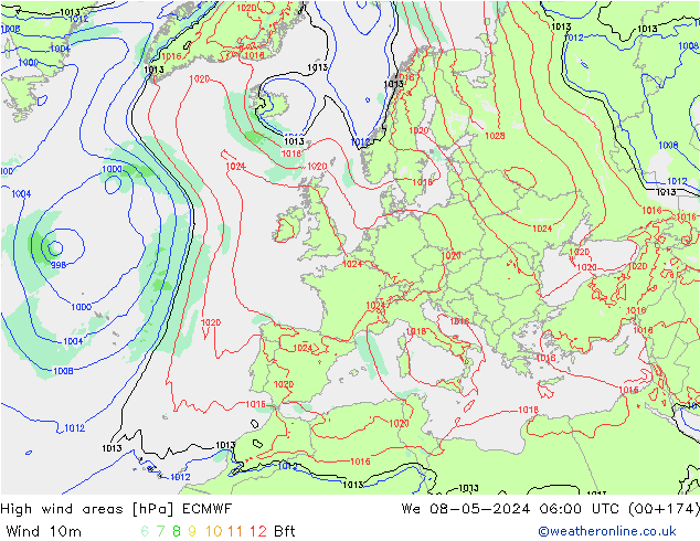 Sturmfelder ECMWF Mi 08.05.2024 06 UTC