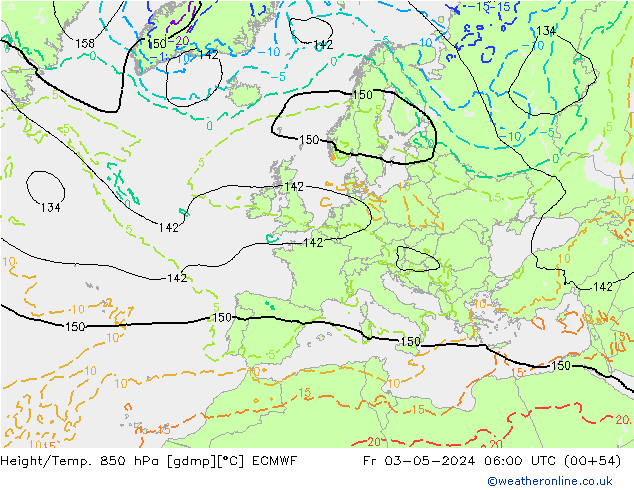 Z500/Rain (+SLP)/Z850 ECMWF pt. 03.05.2024 06 UTC