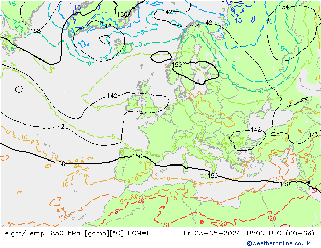 Z500/Rain (+SLP)/Z850 ECMWF Fr 03.05.2024 18 UTC