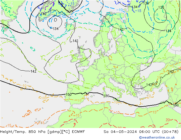 Z500/Rain (+SLP)/Z850 ECMWF Sáb 04.05.2024 06 UTC