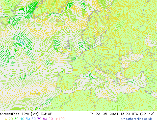 Stromlinien 10m ECMWF Do 02.05.2024 18 UTC