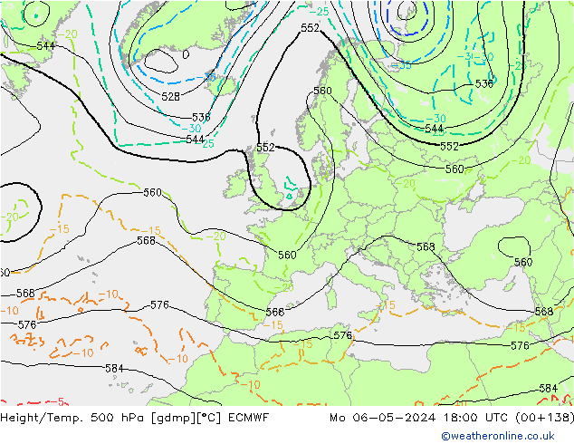 Z500/Rain (+SLP)/Z850 ECMWF Seg 06.05.2024 18 UTC