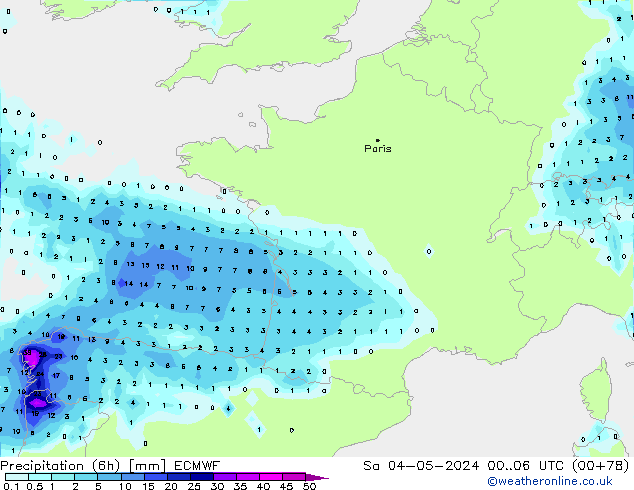 Z500/Regen(+SLP)/Z850 ECMWF za 04.05.2024 06 UTC