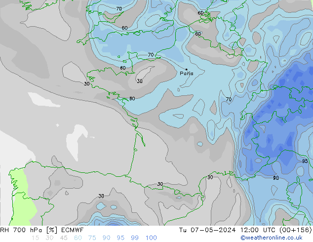 RV 700 hPa ECMWF di 07.05.2024 12 UTC