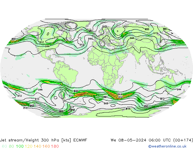 Polarjet ECMWF Mi 08.05.2024 06 UTC