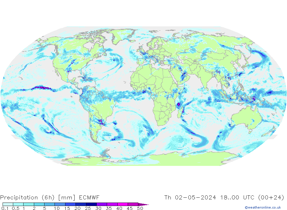 Z500/Rain (+SLP)/Z850 ECMWF Do 02.05.2024 00 UTC