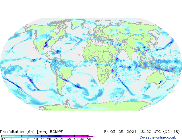 Precipitação (6h) ECMWF Sex 03.05.2024 00 UTC