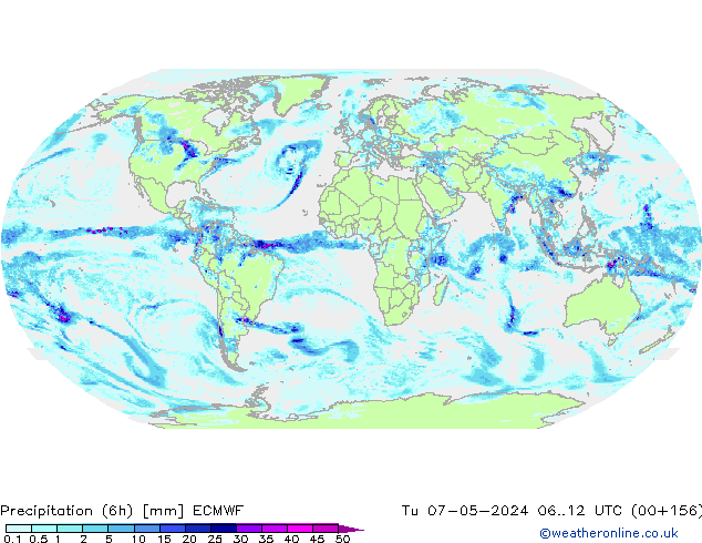 Prec 6h/Wind 10m/950 ECMWF Ter 07.05.2024 12 UTC