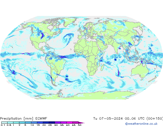 Precipitation ECMWF Tu 07.05.2024 06 UTC