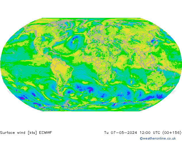 Prec 6h/Wind 10m/950 ECMWF Ter 07.05.2024 12 UTC