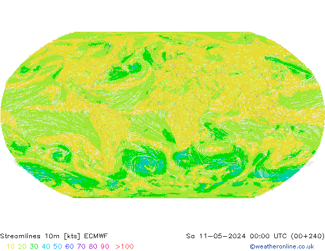 Stromlinien 10m ECMWF Sa 11.05.2024 00 UTC