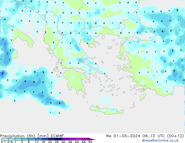 Z500/Rain (+SLP)/Z850 ECMWF ср 01.05.2024 12 UTC