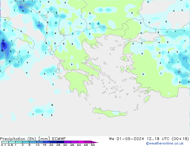 Z500/Rain (+SLP)/Z850 ECMWF Qua 01.05.2024 18 UTC