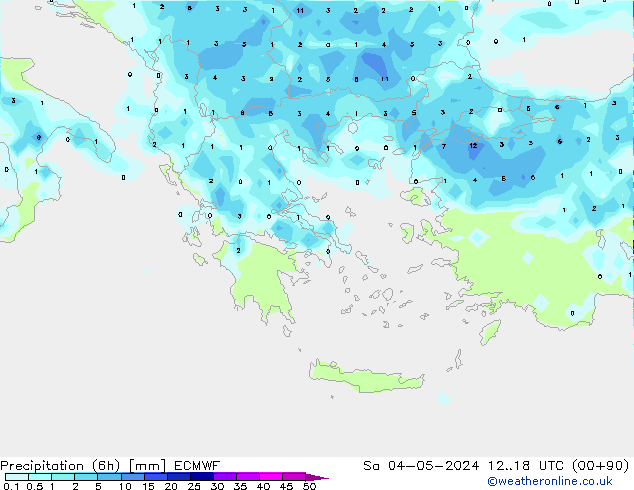 Z500/Rain (+SLP)/Z850 ECMWF sab 04.05.2024 18 UTC