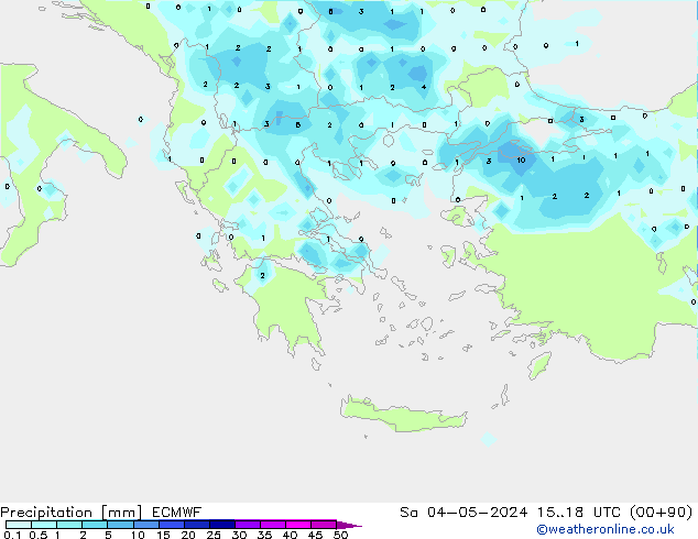 Precipitation ECMWF Sa 04.05.2024 18 UTC