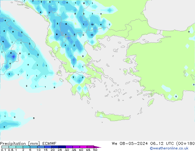 Yağış ECMWF Çar 08.05.2024 12 UTC