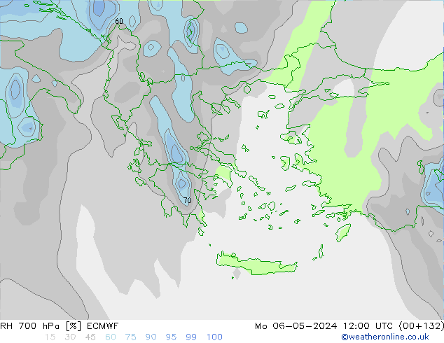 RH 700 hPa ECMWF lun 06.05.2024 12 UTC