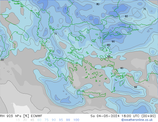 RH 925 hPa ECMWF Sa 04.05.2024 18 UTC