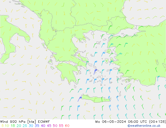 Wind 900 hPa ECMWF Po 06.05.2024 06 UTC