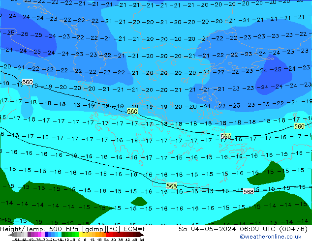 Z500/Rain (+SLP)/Z850 ECMWF Sa 04.05.2024 06 UTC