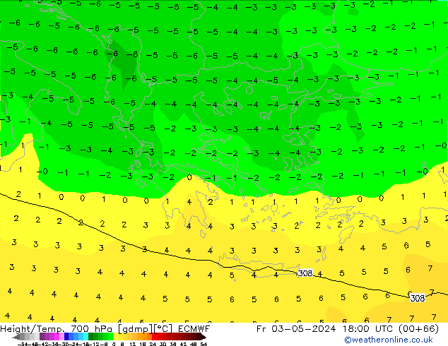 Height/Temp. 700 hPa ECMWF pt. 03.05.2024 18 UTC