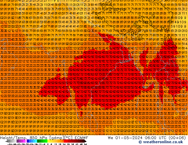 Z500/Rain (+SLP)/Z850 ECMWF ср 01.05.2024 06 UTC