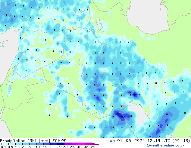 Z500/Rain (+SLP)/Z850 ECMWF mié 01.05.2024 18 UTC