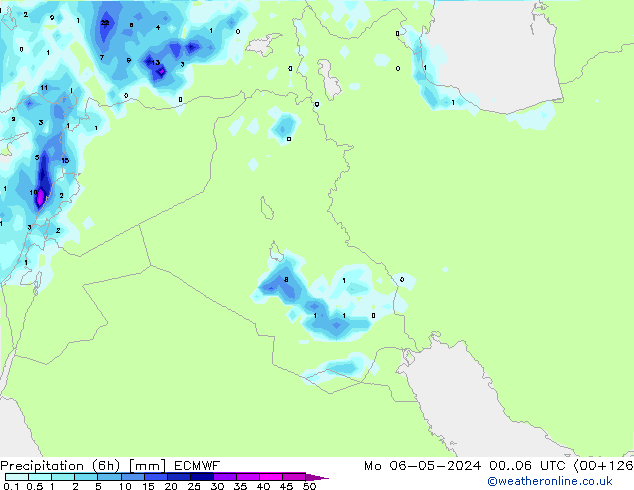 Z500/Rain (+SLP)/Z850 ECMWF lun 06.05.2024 06 UTC