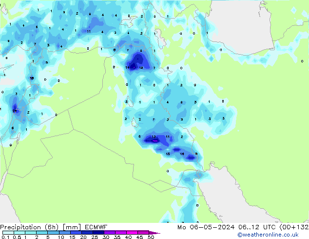 Z500/Rain (+SLP)/Z850 ECMWF Mo 06.05.2024 12 UTC