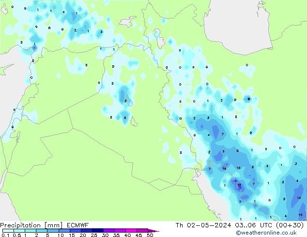 Precipitazione ECMWF gio 02.05.2024 06 UTC