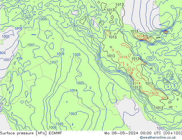 Luchtdruk (Grond) ECMWF ma 06.05.2024 00 UTC