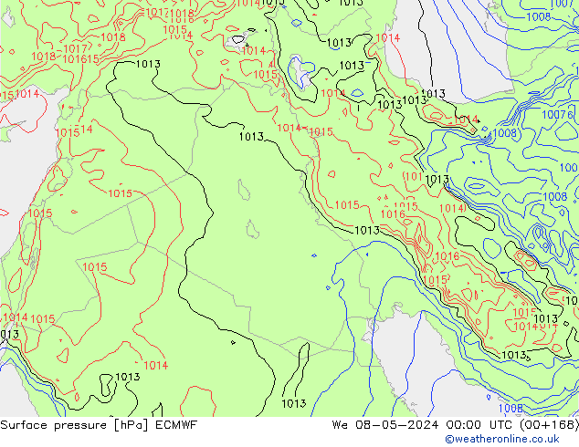 Atmosférický tlak ECMWF St 08.05.2024 00 UTC