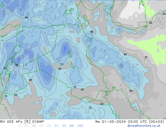 RV 925 hPa ECMWF wo 01.05.2024 03 UTC