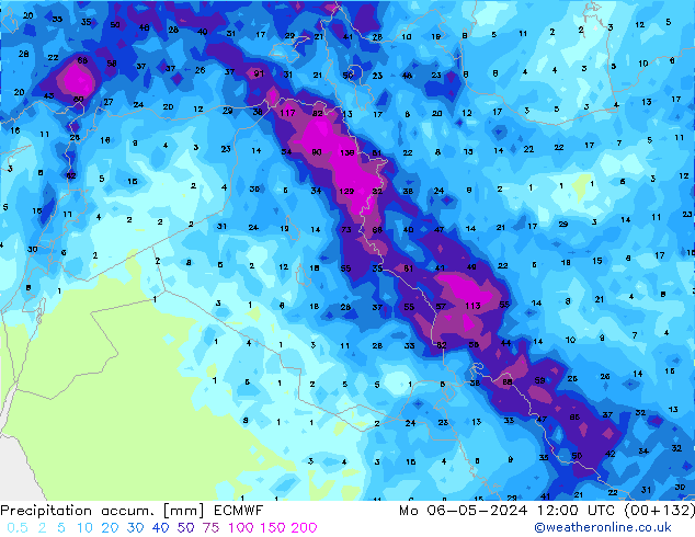 Totale neerslag ECMWF ma 06.05.2024 12 UTC