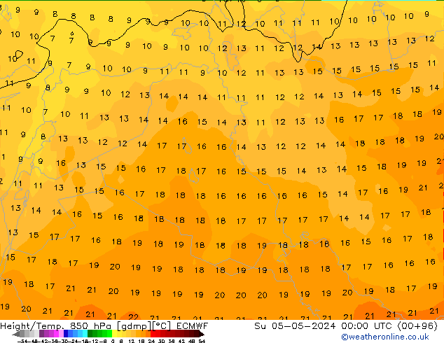 Z500/Regen(+SLP)/Z850 ECMWF zo 05.05.2024 00 UTC