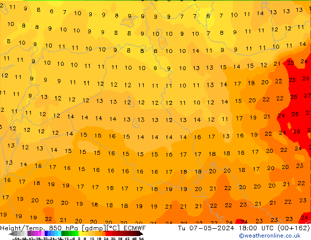 Z500/Rain (+SLP)/Z850 ECMWF Tu 07.05.2024 18 UTC