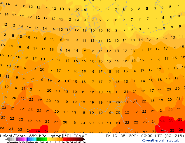 Z500/Rain (+SLP)/Z850 ECMWF  10.05.2024 00 UTC