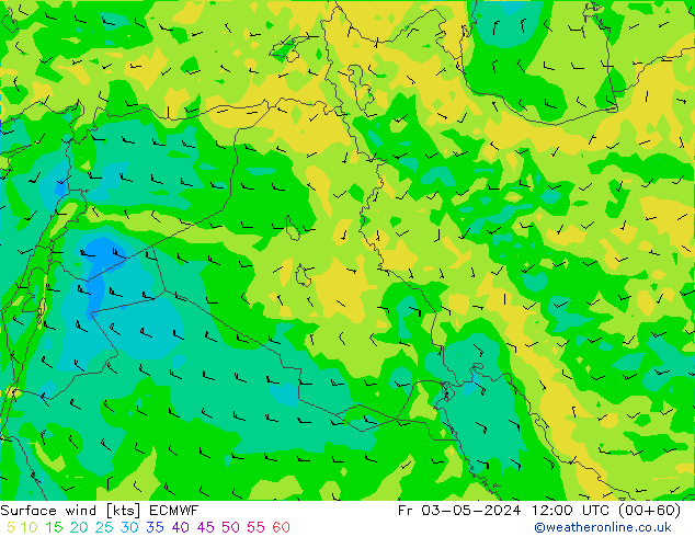 Surface wind ECMWF Fr 03.05.2024 12 UTC